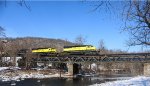 Eastbound SU 100 crosses the Ramapo River 